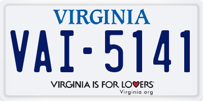VA license plate VAI5141