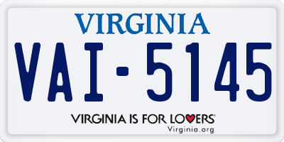 VA license plate VAI5145