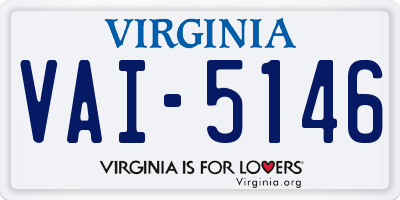 VA license plate VAI5146