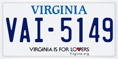 VA license plate VAI5149