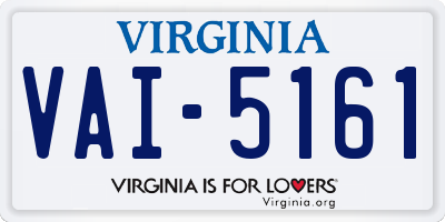 VA license plate VAI5161