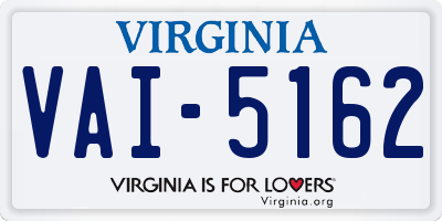 VA license plate VAI5162