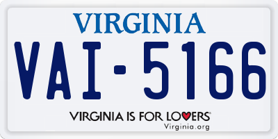 VA license plate VAI5166