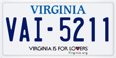VA license plate VAI5211