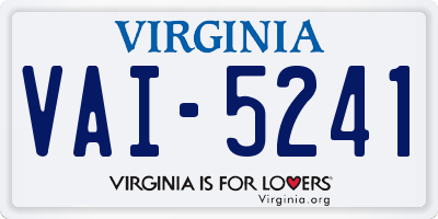 VA license plate VAI5241