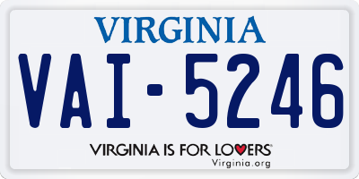 VA license plate VAI5246