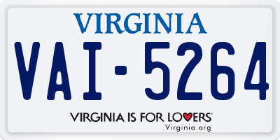 VA license plate VAI5264
