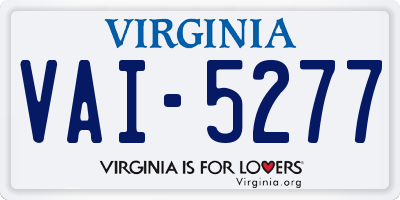 VA license plate VAI5277