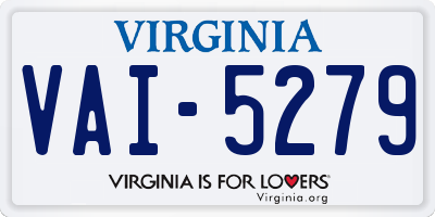 VA license plate VAI5279