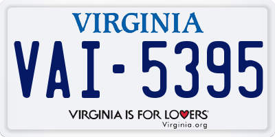 VA license plate VAI5395