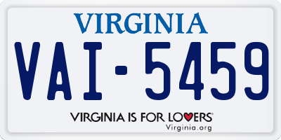 VA license plate VAI5459