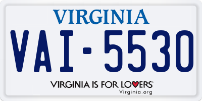 VA license plate VAI5530