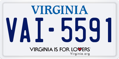 VA license plate VAI5591