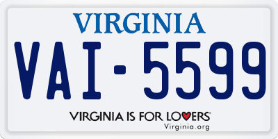 VA license plate VAI5599