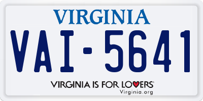 VA license plate VAI5641