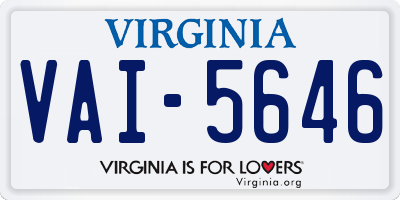 VA license plate VAI5646