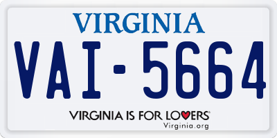 VA license plate VAI5664