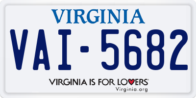 VA license plate VAI5682