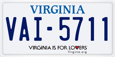 VA license plate VAI5711