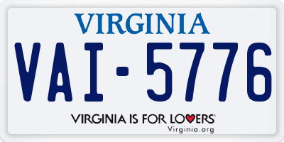 VA license plate VAI5776