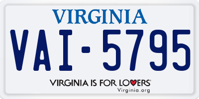 VA license plate VAI5795