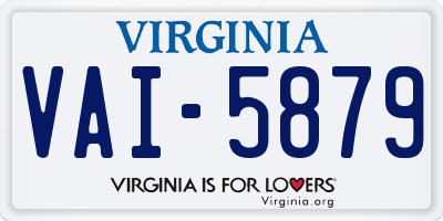 VA license plate VAI5879