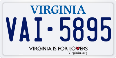 VA license plate VAI5895