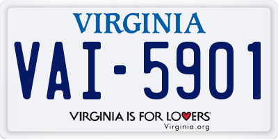 VA license plate VAI5901