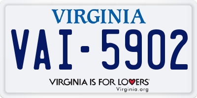 VA license plate VAI5902