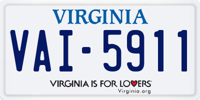 VA license plate VAI5911