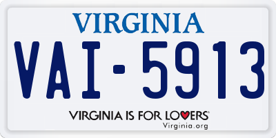 VA license plate VAI5913