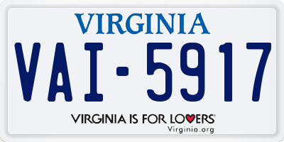 VA license plate VAI5917