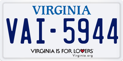 VA license plate VAI5944