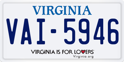 VA license plate VAI5946