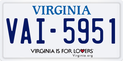 VA license plate VAI5951