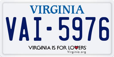 VA license plate VAI5976