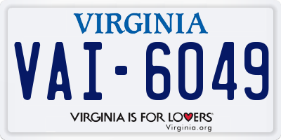 VA license plate VAI6049