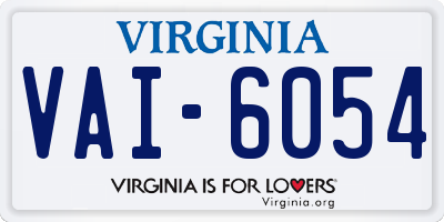 VA license plate VAI6054