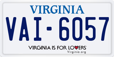 VA license plate VAI6057