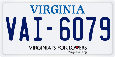 VA license plate VAI6079