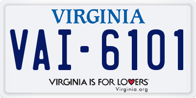VA license plate VAI6101