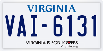 VA license plate VAI6131