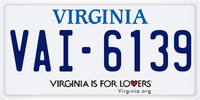 VA license plate VAI6139