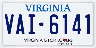 VA license plate VAI6141