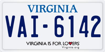 VA license plate VAI6142