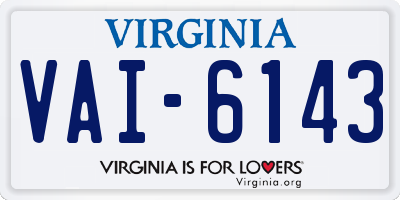 VA license plate VAI6143