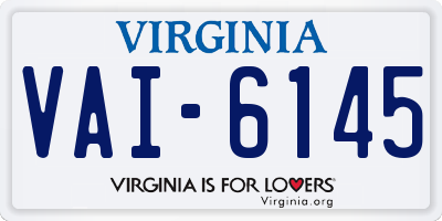 VA license plate VAI6145