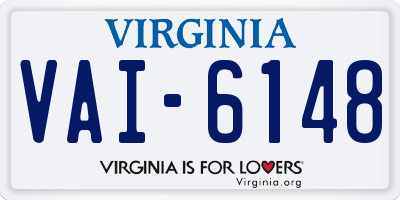 VA license plate VAI6148