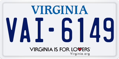 VA license plate VAI6149