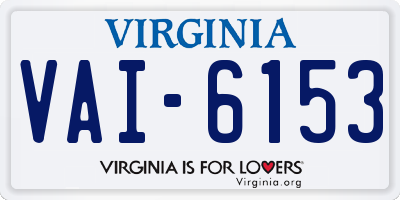 VA license plate VAI6153